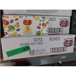 Case of Jelly Belly "Sours" gift boxes.