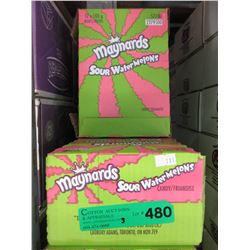 3 Cases of Maynards "Sour Water Melons" candy