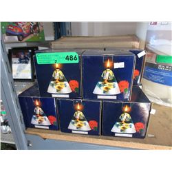 2 Cases of glass oil lamps