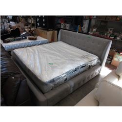 New - King size upholstered bed frame