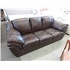 Image 1 : Used brown bonded leather sofa