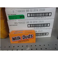 6 Cases of Milk Duds chewy caramel candy