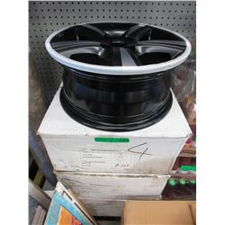 4 New truck rims - black matte polish
