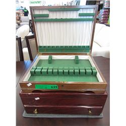 2 Wood flatware chests - used