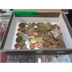 60 Coins, Tokens & Currency - Approximate count