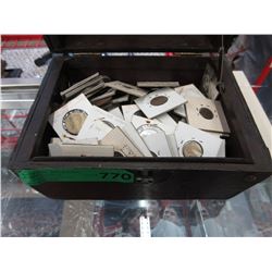 Mini treasure chest full of coins & currency