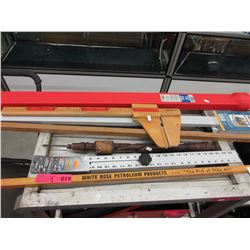Levels, Measures & Hand drill