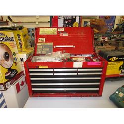 Used metal tool chest & contents
