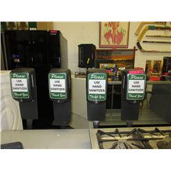 4 Floor standing hand sanitizers