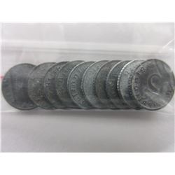 10 WWII Nazi German Eagle & Swastika zinc coins