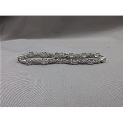 Diamond & Amethyst Infinity design tennis bracelet