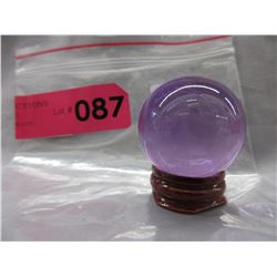 383 CT Purple Quartz translucent orb