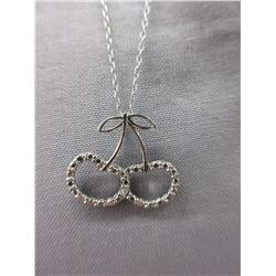 Diamond set - Double Cherry Pendant & chain