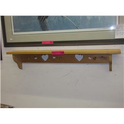 Used wood coatrack / shelf