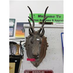 Metal Deer head on plaque
