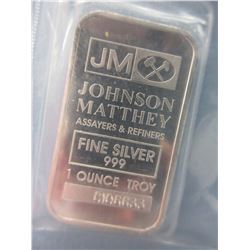 Johnson Matthey Silver Investors Bar