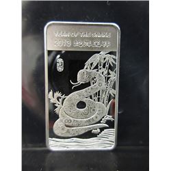 2013 Year of the Snake Silver Bar