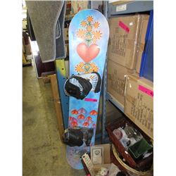 Used snowboard with bindings