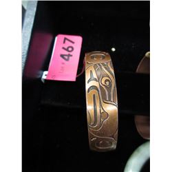 First Nations Copper "Eagle" Cuff Bracelet