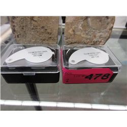 2 New illuminated jeweler's loupes