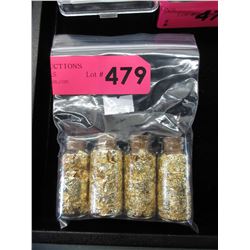 4 Vials of gold leaf