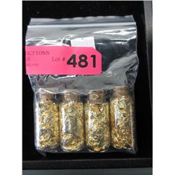 4 Vials of gold leaf