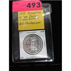 1958 Canadian Silver Dollar coin