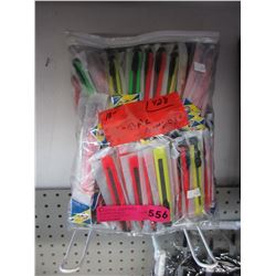 Bag of new disposable retractable knives