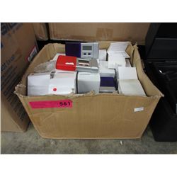 Case of new travel alarm clocks