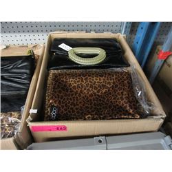 12 New purses with leopard print dust protectors