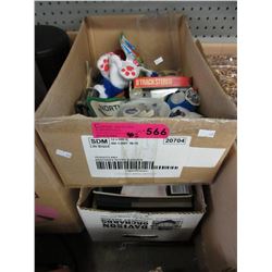 Box of used sports magazines