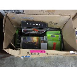 Box of store return XBOX games
