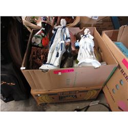 2 Boxes of used decorative household items