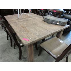 Barn wood style casual dining table