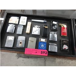 17 Used lighters - some with logos