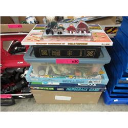 Games, bible, used sewing supplies