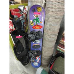 Used snowboard with bindings