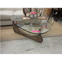 New glass top coffee table