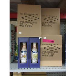 8 Boxes of lidded ceramic bottles