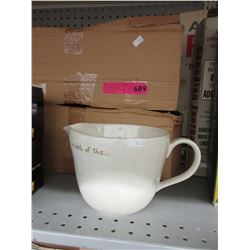 4 Cases of glazed ceramic mixing bowls with spouts