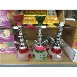 3 New hookah pipes