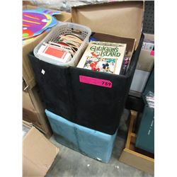 2 Boxes of used toys, games & memorabilia