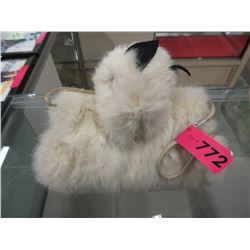 Vintage children's rabbit fur muff