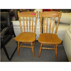 2 Used wood chairs