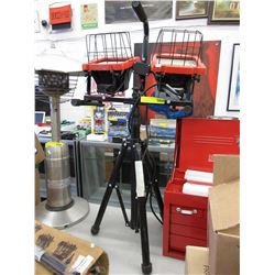 Used halogen work lights on tripod stands