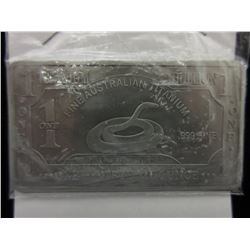 .999 Fine Titanium Australian Mint Bullion Bar