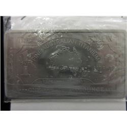 .999 Fine Titanium Australian Mint Bullion Bar