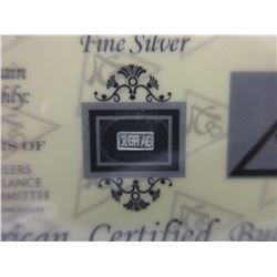 4 x .999 Fine Silver Bars - 1 grain each
