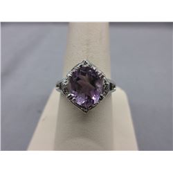 Diamond & Amethyst Dinner Ring