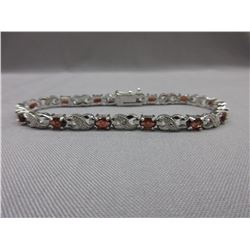 Diamond & Garnet Tennis Bracelet